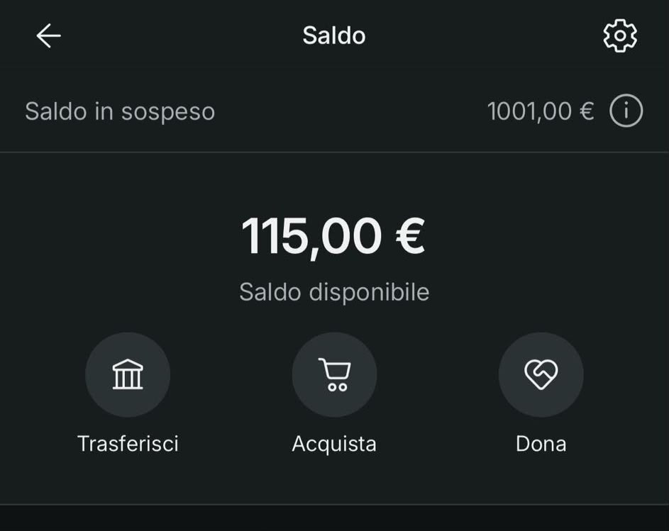 Saldo guadagni di un membro della community Resell Pro 6
