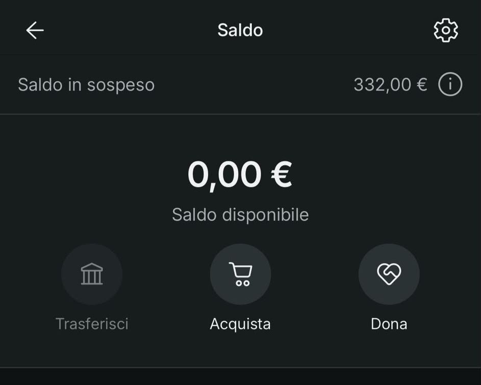 Saldo guadagni di un membro della community Resell Pro 4
