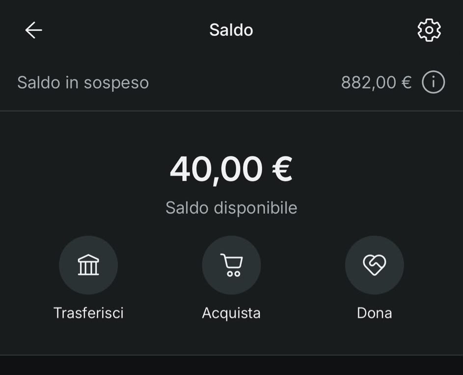 Saldo guadagni di un membro della community Resell Pro 2
