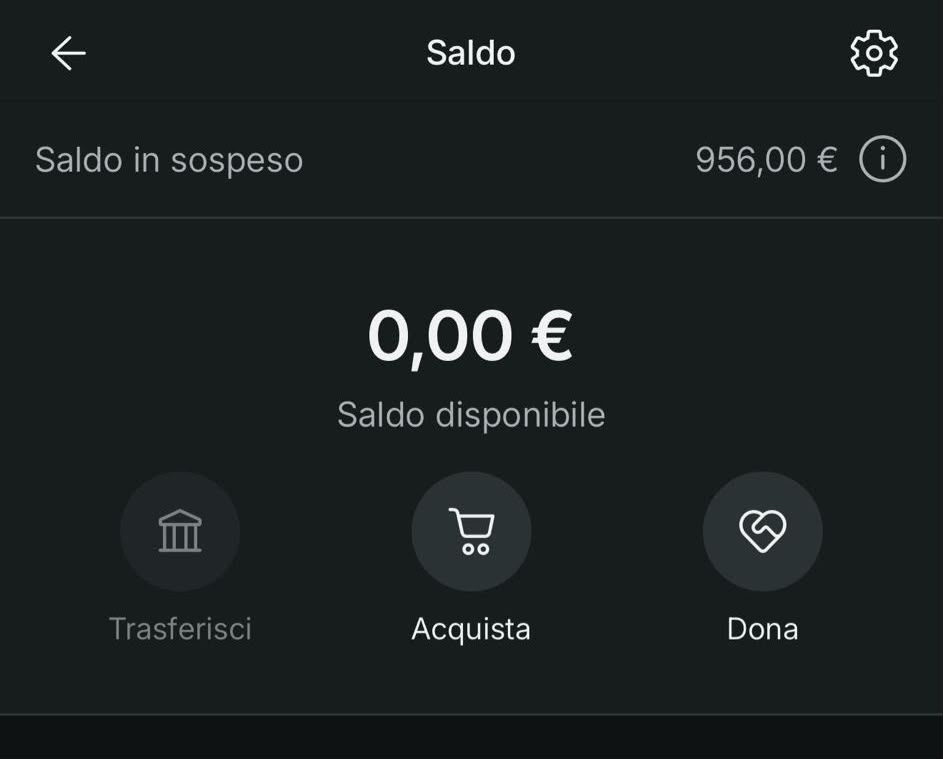 Saldo guadagni di un membro della community Resell Pro 7