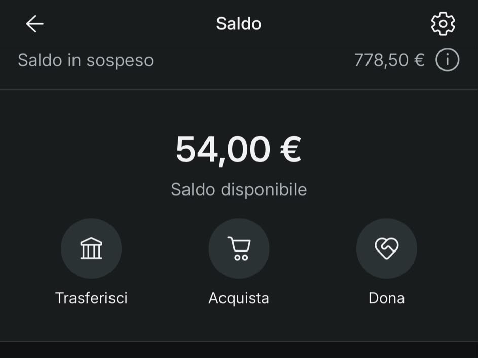 Saldo guadagni di un membro della community Resell Pro 1